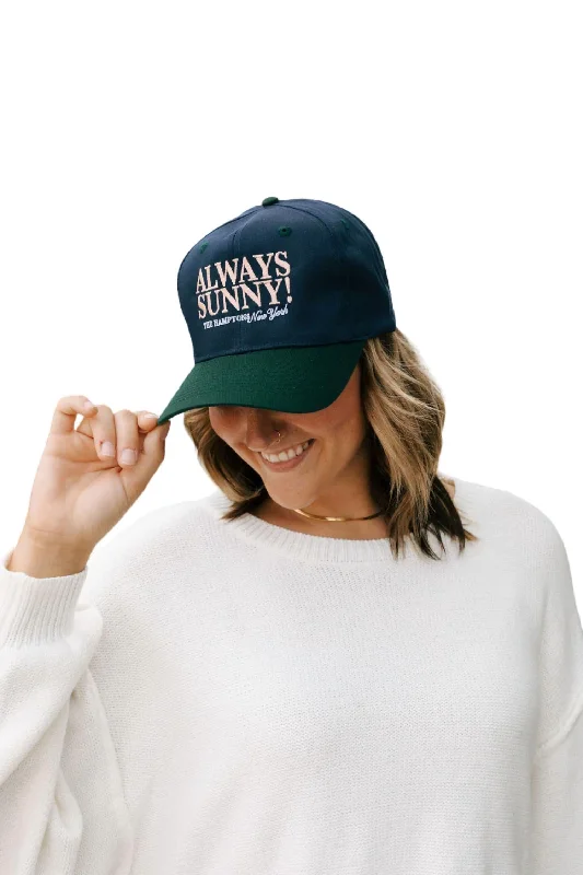 Always Sunny! Hat In Navy/green