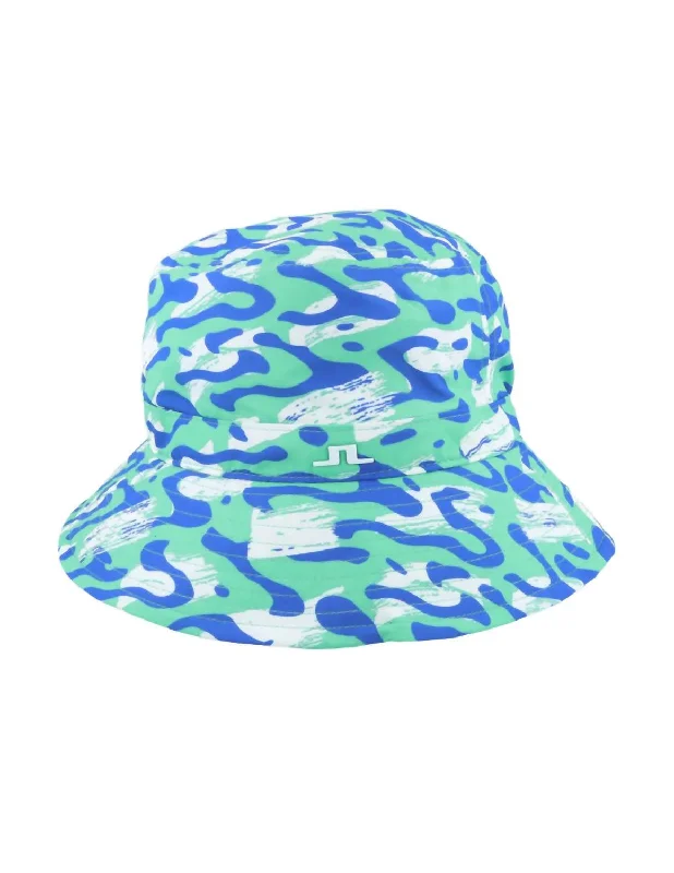 Denver Print Bucket Hat In Caldera Jade Cream