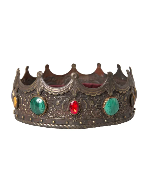 Dolce & Gabbana  Brass multi Crystal Crown Tiara Women's Hat