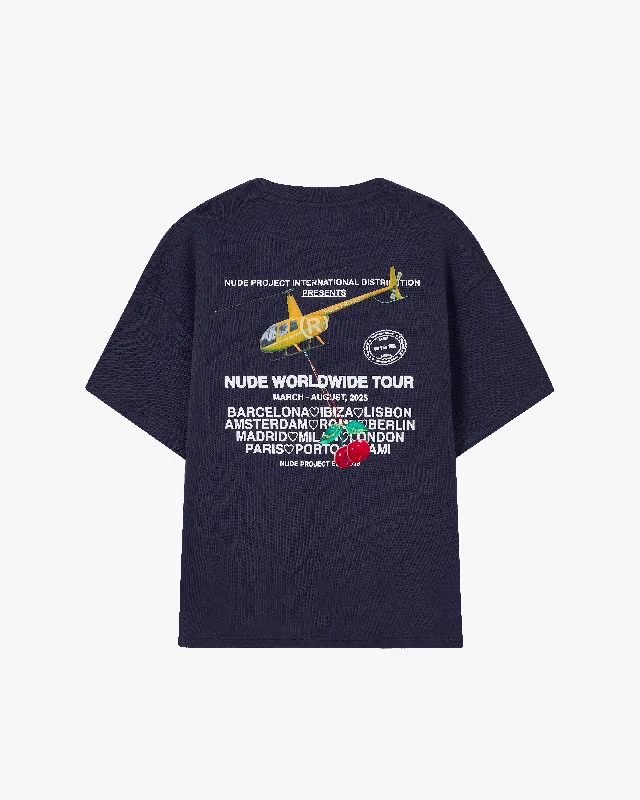 NUDE TOUR TEE NAVY