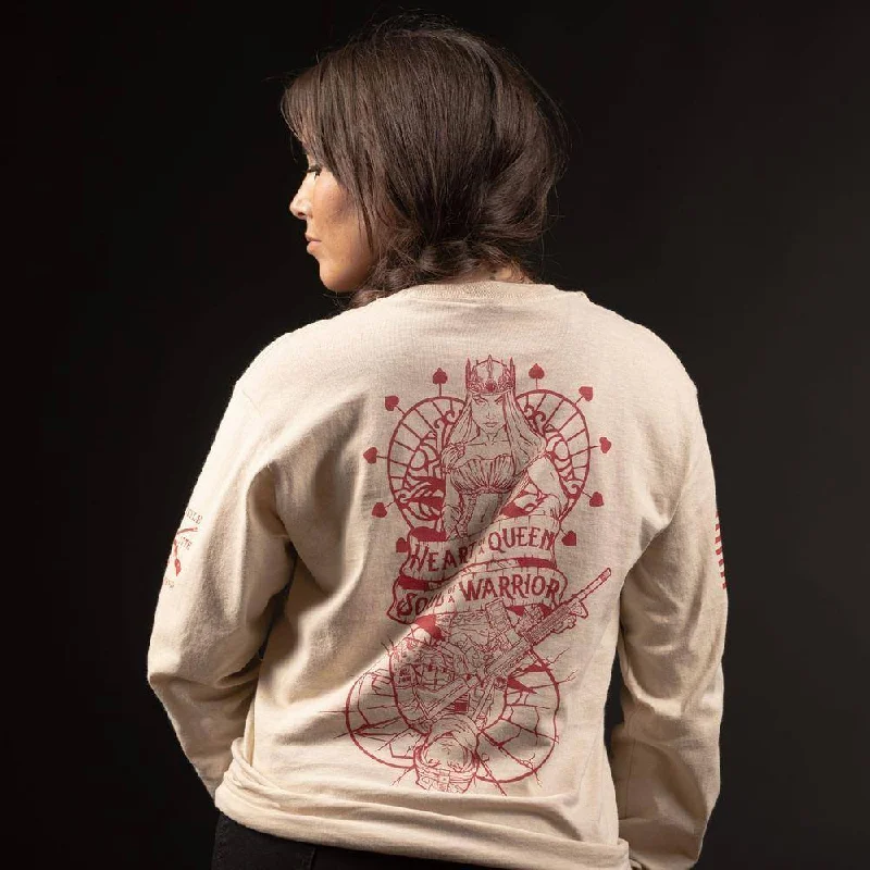 Women's Heart and Soul of a Warrior Long Sleeve - Sand