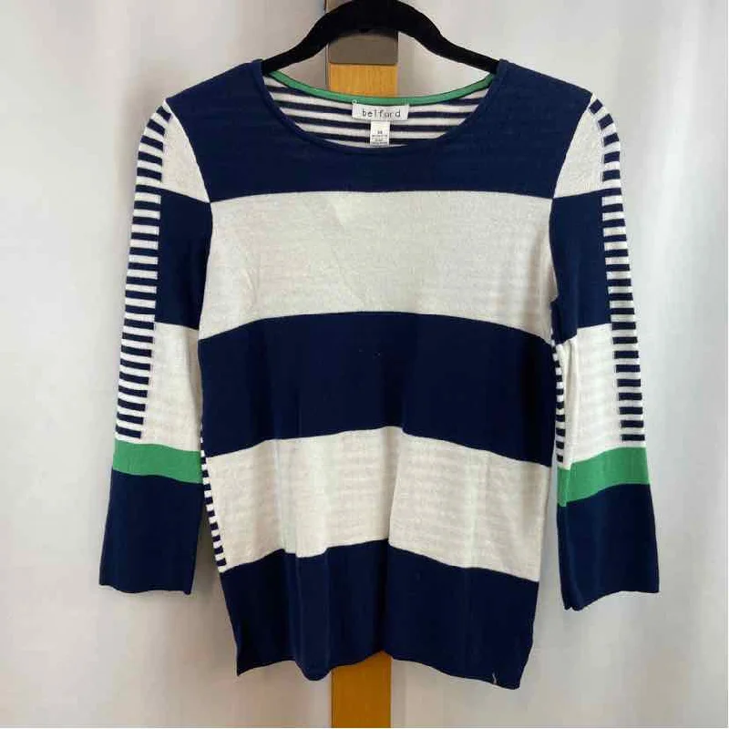 Belford Women's Size XS Navy Stripe Sweater