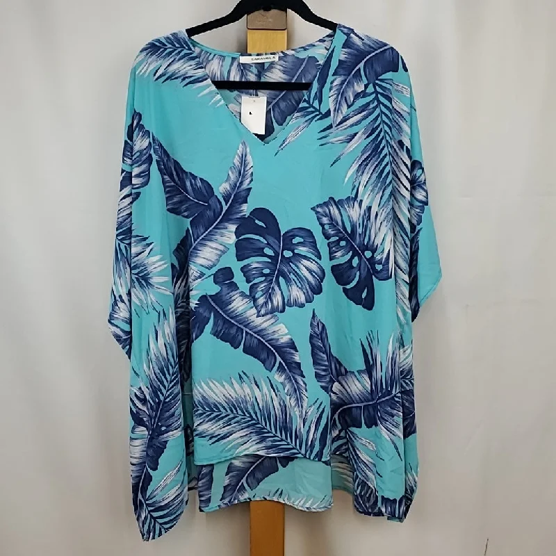 carmela Women's Size One Size Turquoise Leaf Poncho