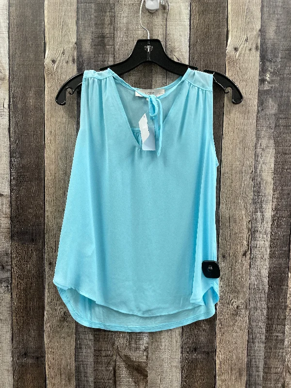 Top Sleeveless By Loft In Blue, Size: Petite   Xs