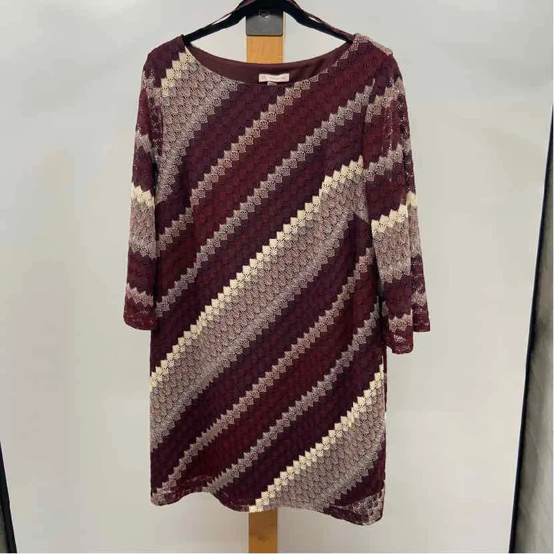 Dress Barn Women's Size 14 maroon Knit Dress