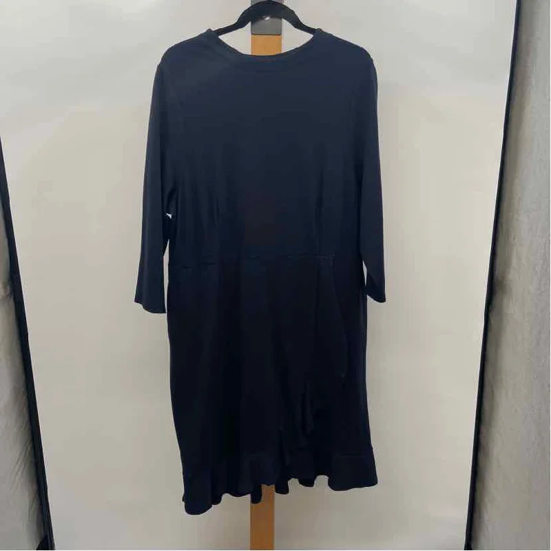 JJill Women's Size XL Navy Solid Dress