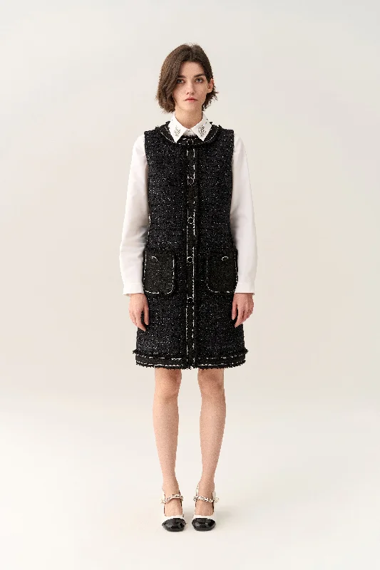 Lurex Sleeveless Tweed Dress