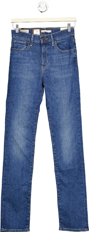 Levi's Blue 724 High Rise Slim Straight Jeans Size W26