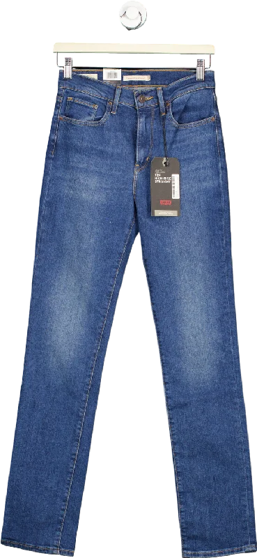 Levi's Blue 724 High-Rise Straight Jeans W28 L32