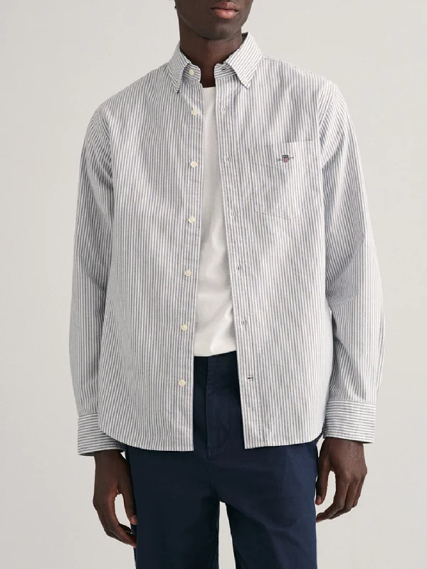 Gant Persian Blue Striped Regular Fit Shirt