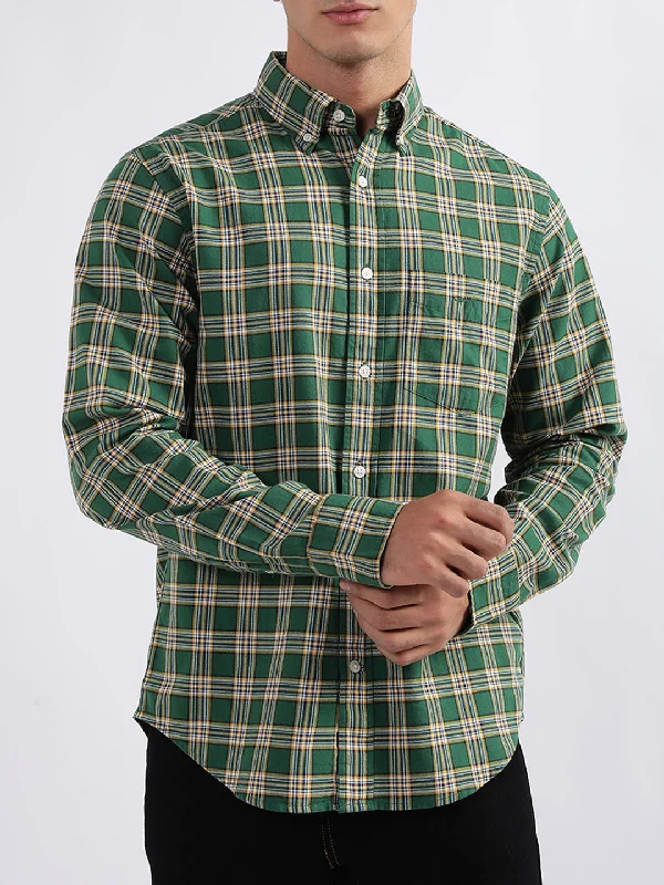 Gant Forest Green Checked Regular Fit Shirt