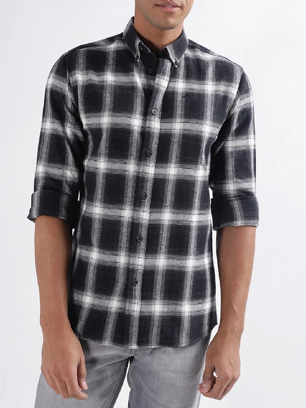 Lindbergh Black Checked Relaxed Fit Shirt