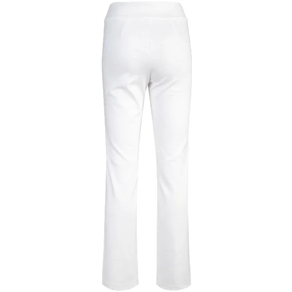 Cigarette-Leg Fiammato Pant in White