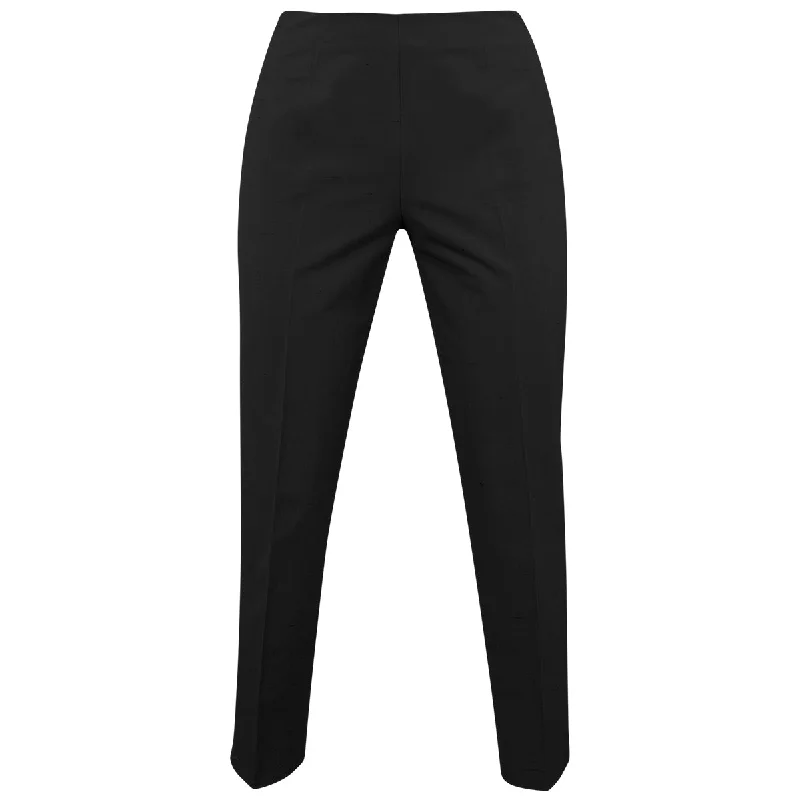 Shantung Side Zip Capri in Black