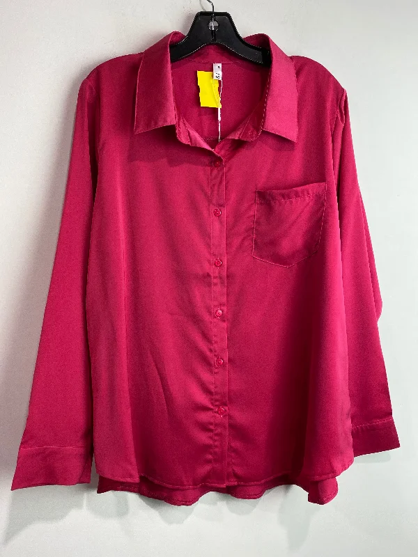 Top Long Sleeve By Clothes Mentor In Pink, Size: Xl