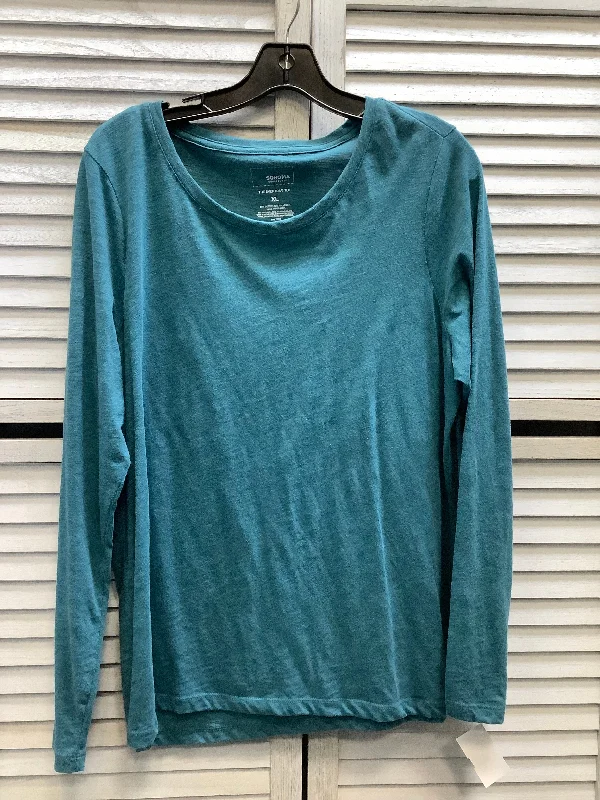 Top Long Sleeve By Sonoma In Teal, Size: Xl