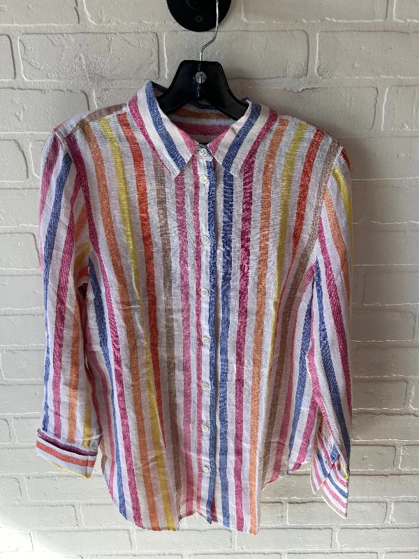 Top Long Sleeve By Talbots In Multi-colored, Size: Mp