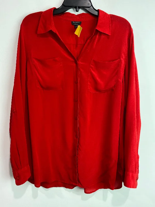 Top Long Sleeve By Talbots In Red, Size: Xl