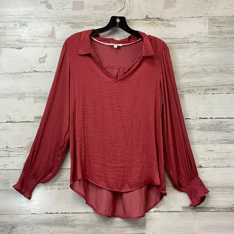 Top Long Sleeve By Umgee In Red, Size: S