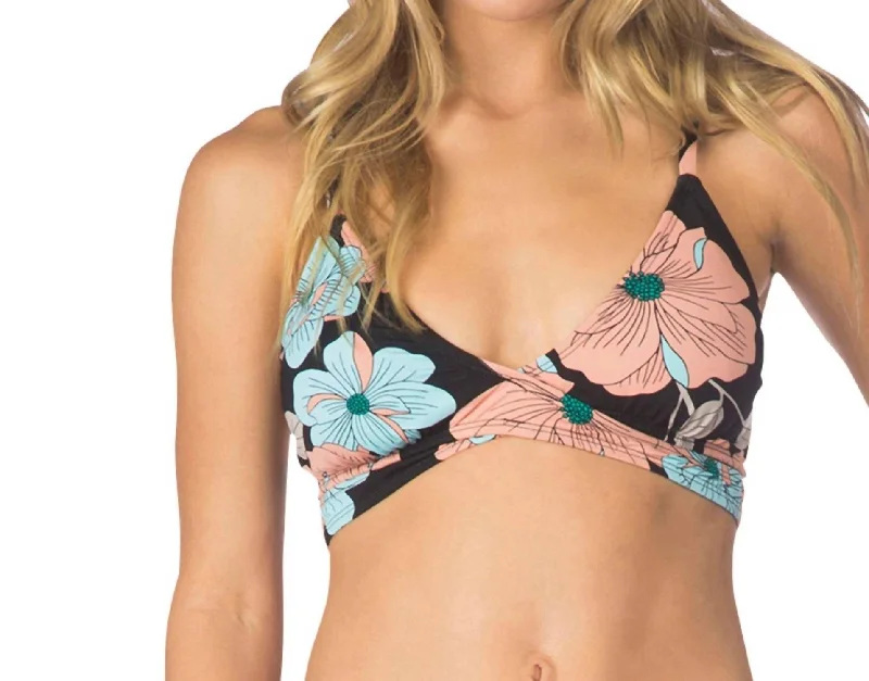 Wrap Bralette Bikini Top In Bik 40 Flower Week