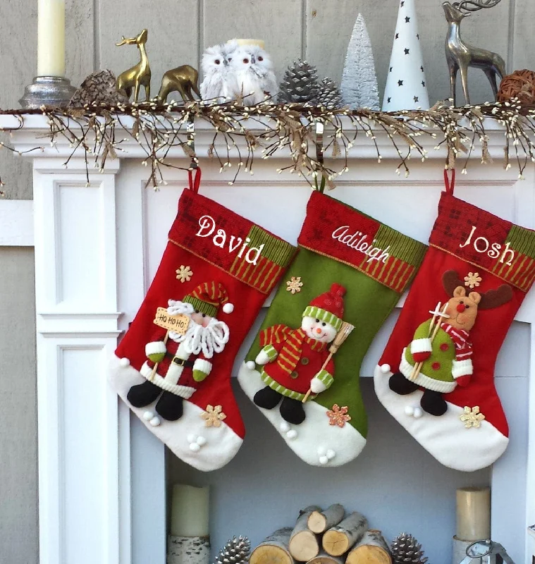 Children's Santa 3D Stocking with Free Personalization