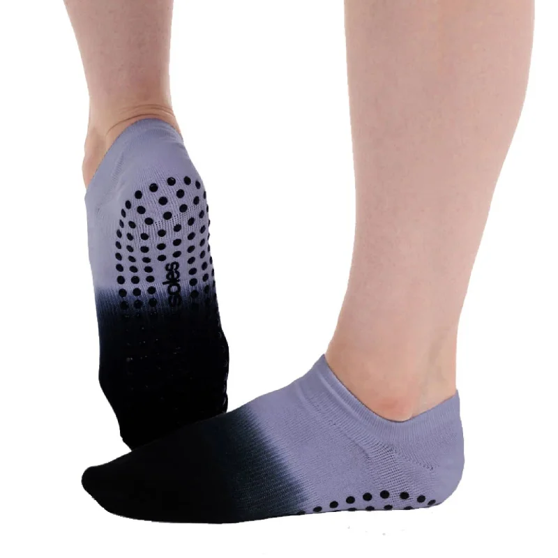 Tab Back Lilac/Black Ombre Grip Socks (Pilates & Barre)