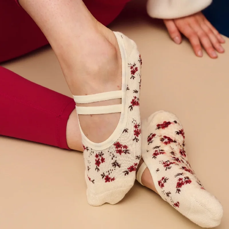 Ballet Grip Socks - Ditsy Floral (Barre / Pilates)