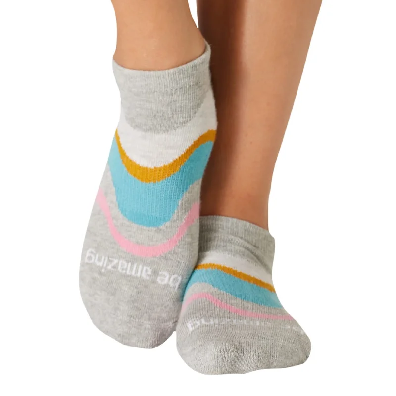 Be Amazing Grip Socks - Whimsy Ranier (Barre/Pilates)